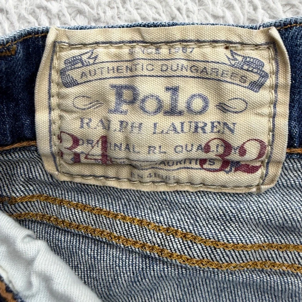 Polo Ralph Lauren Sullivan Slim Mens Blue Medium Wash Stretch Denim Jeans 34x32